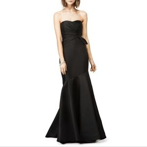 Badgley Mischka Clear Night black strapless gown